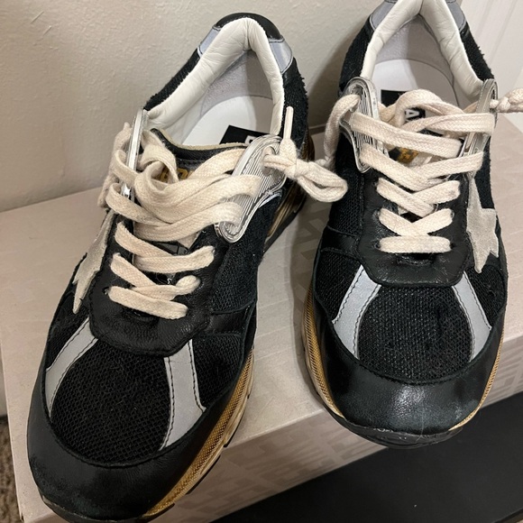 Women's Dad-Star in black mesh and nappa with ice-colored star. - Picture 10 of 12